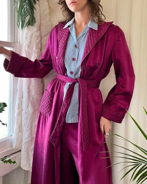 40s 4pc Satin Lounge Set | L
