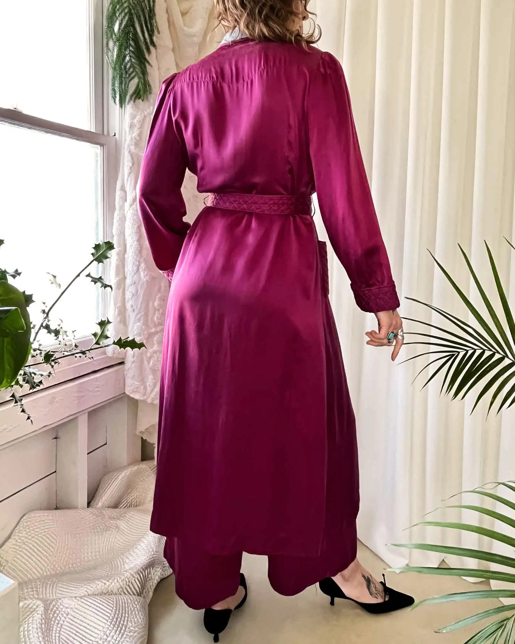 40s 4pc Satin Lounge Set | L