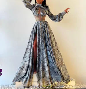 Angela Long Sleeves High Neck Evening Dress