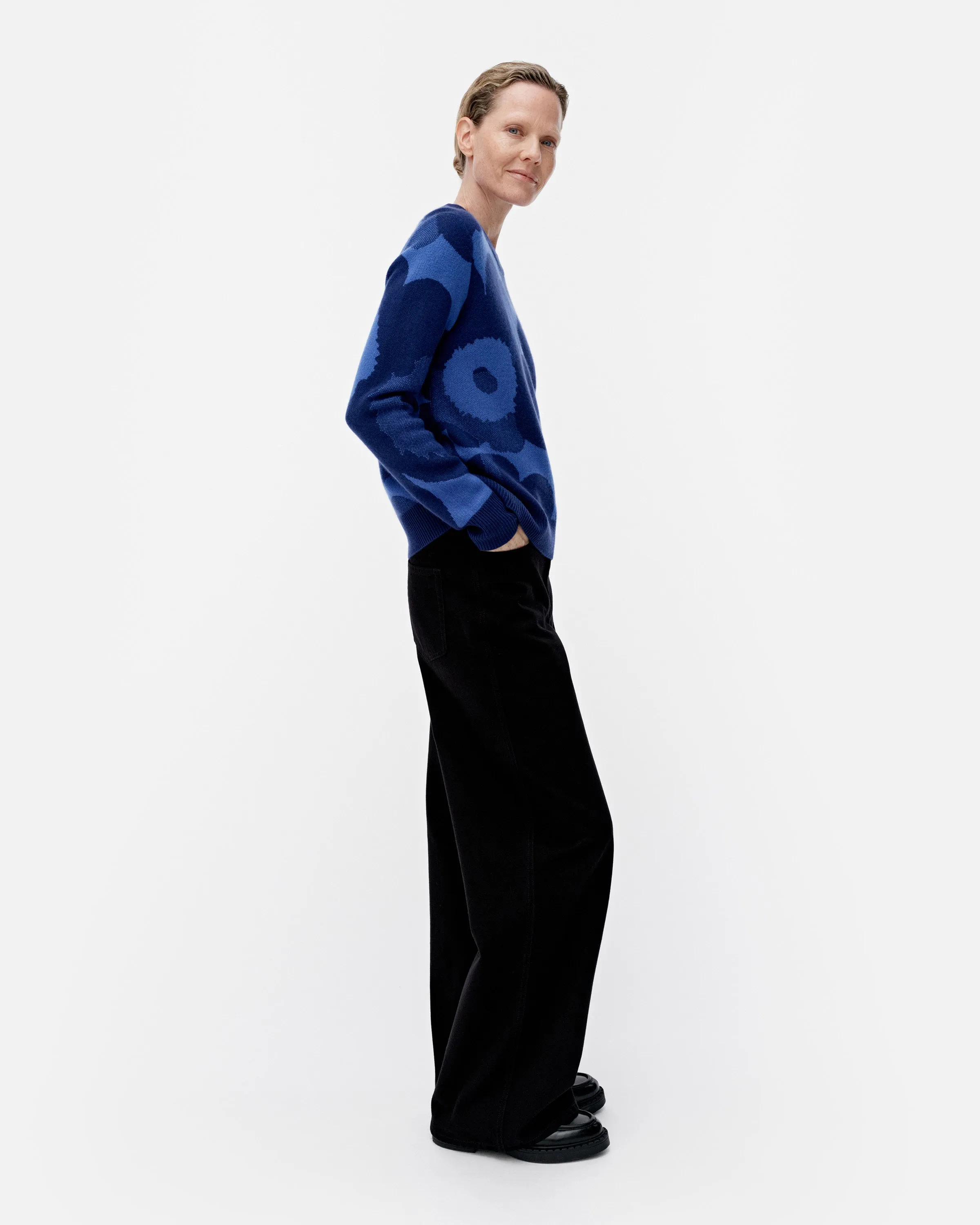 Aukio Unikko Cashmere Wool Knitted Pullover 58cm