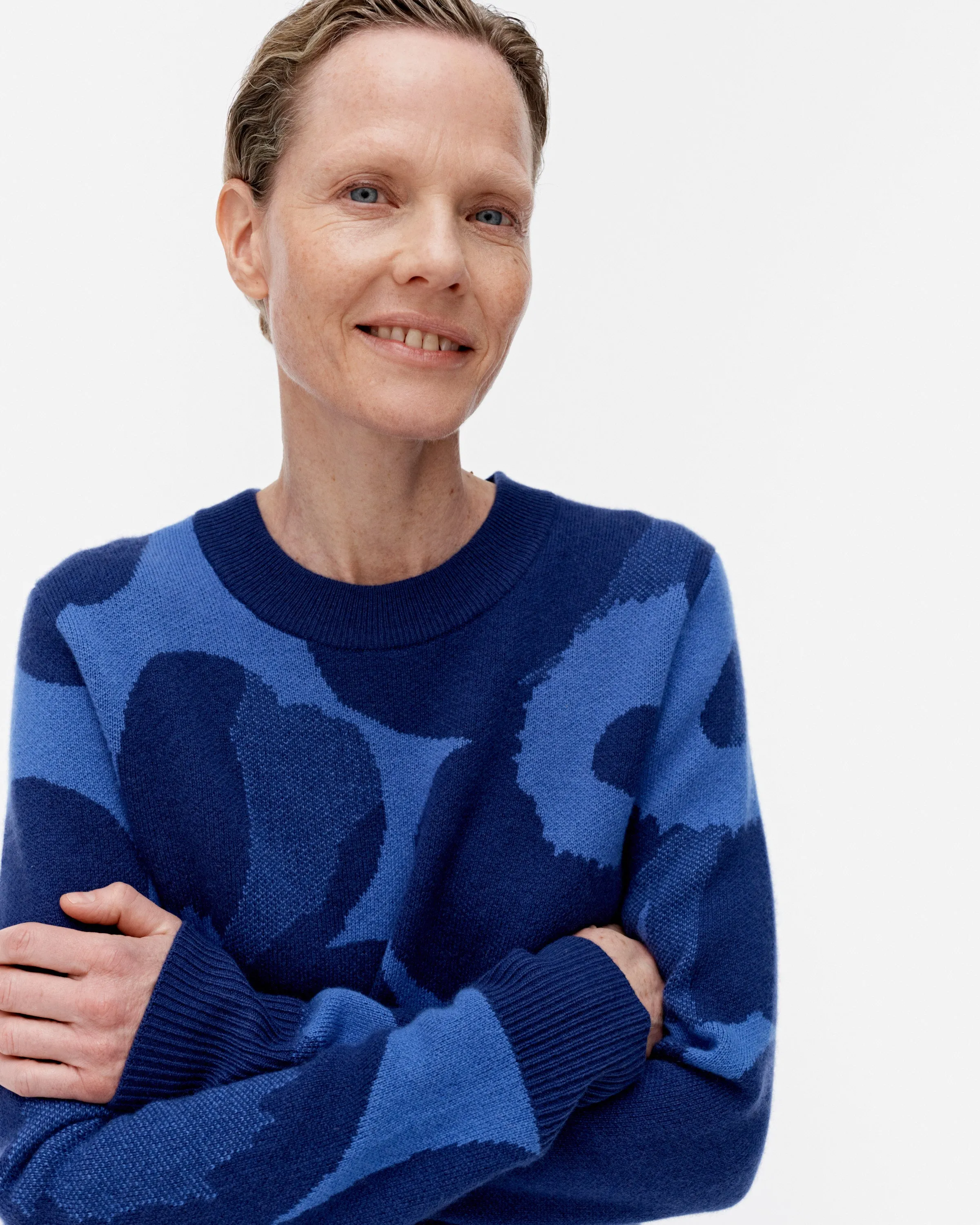 Aukio Unikko Cashmere Wool Knitted Pullover 58cm