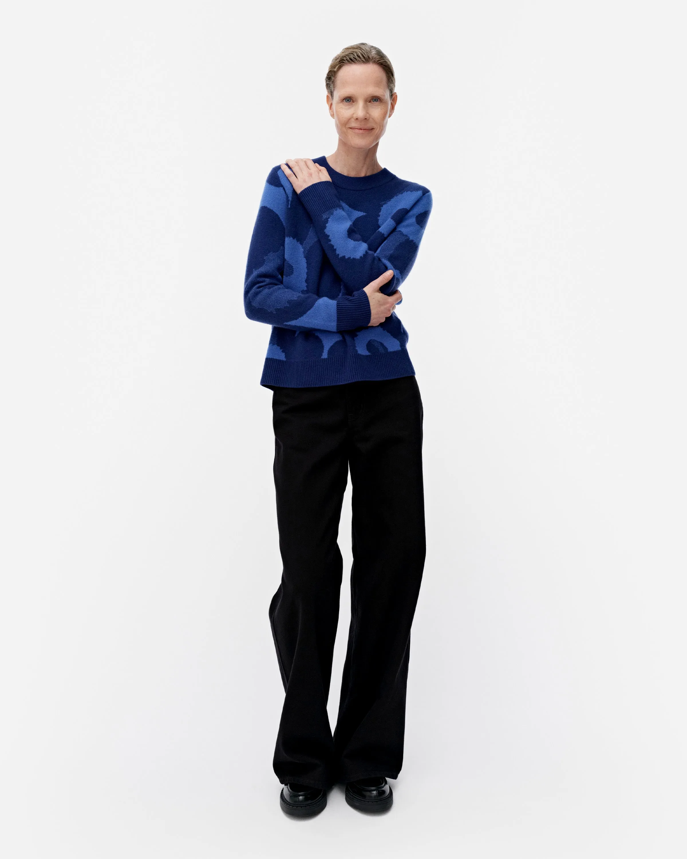 Aukio Unikko Cashmere Wool Knitted Pullover 58cm