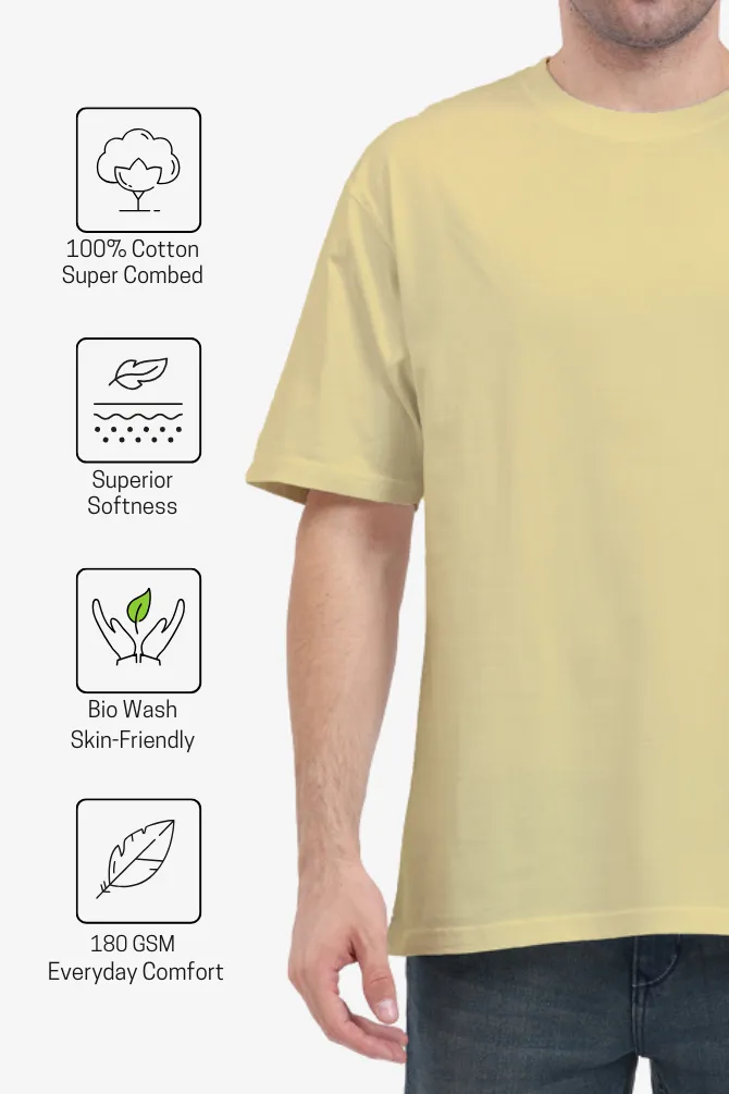 Beige Lightweight Oversized T-shirt for men