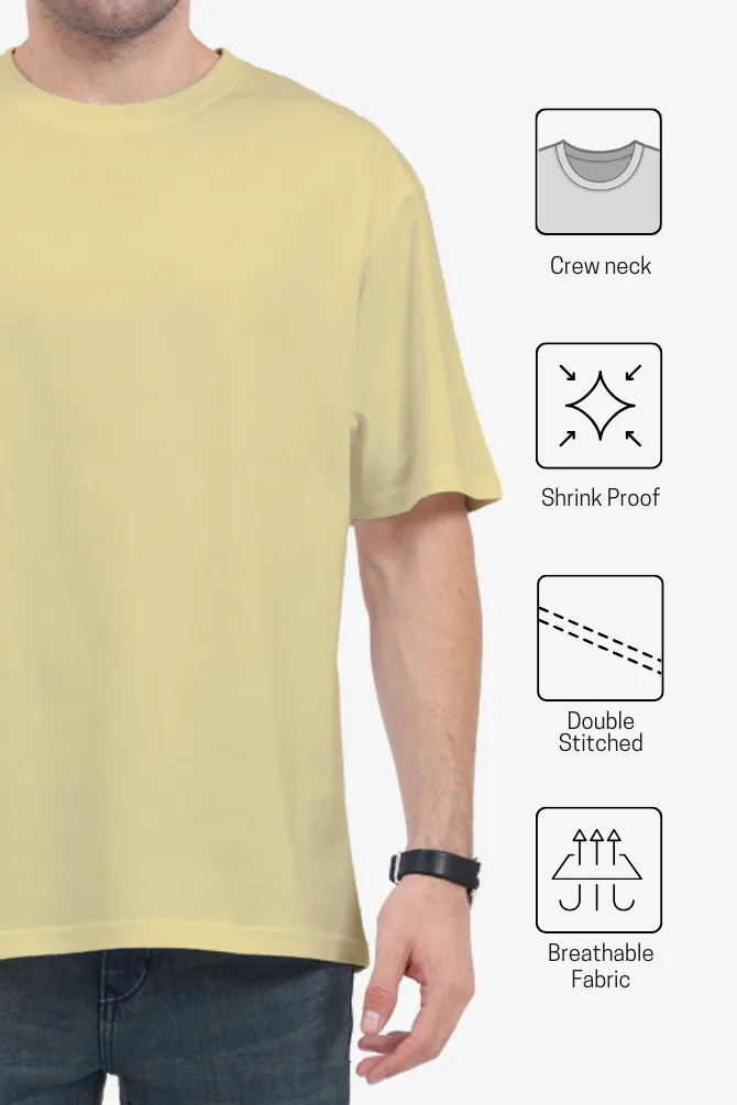 Beige Lightweight Oversized T-shirt for men