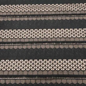 Black Geometric Guipure Lace Fabric