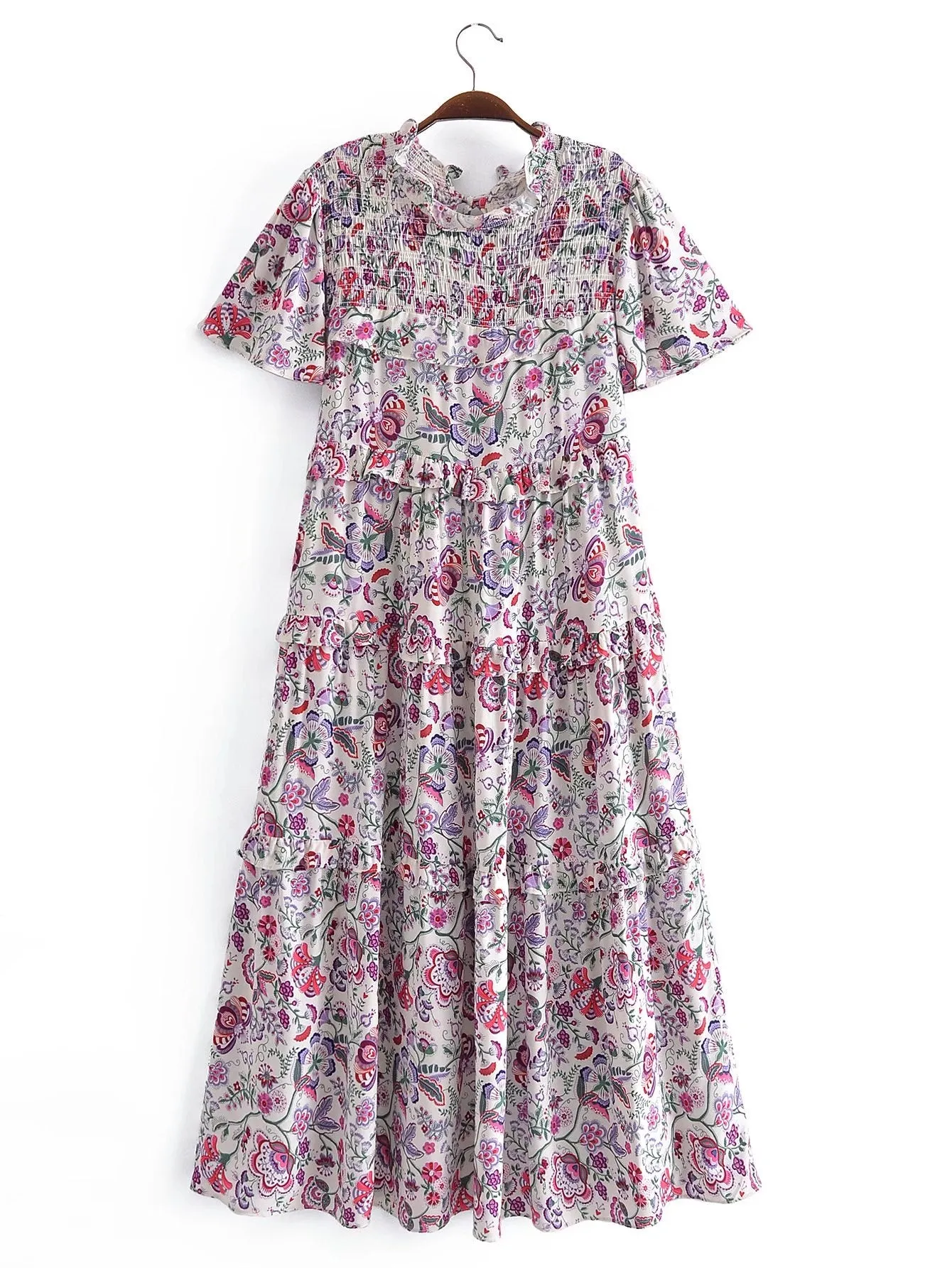 Boho Midi Dress, Smock Sundress, Bartley