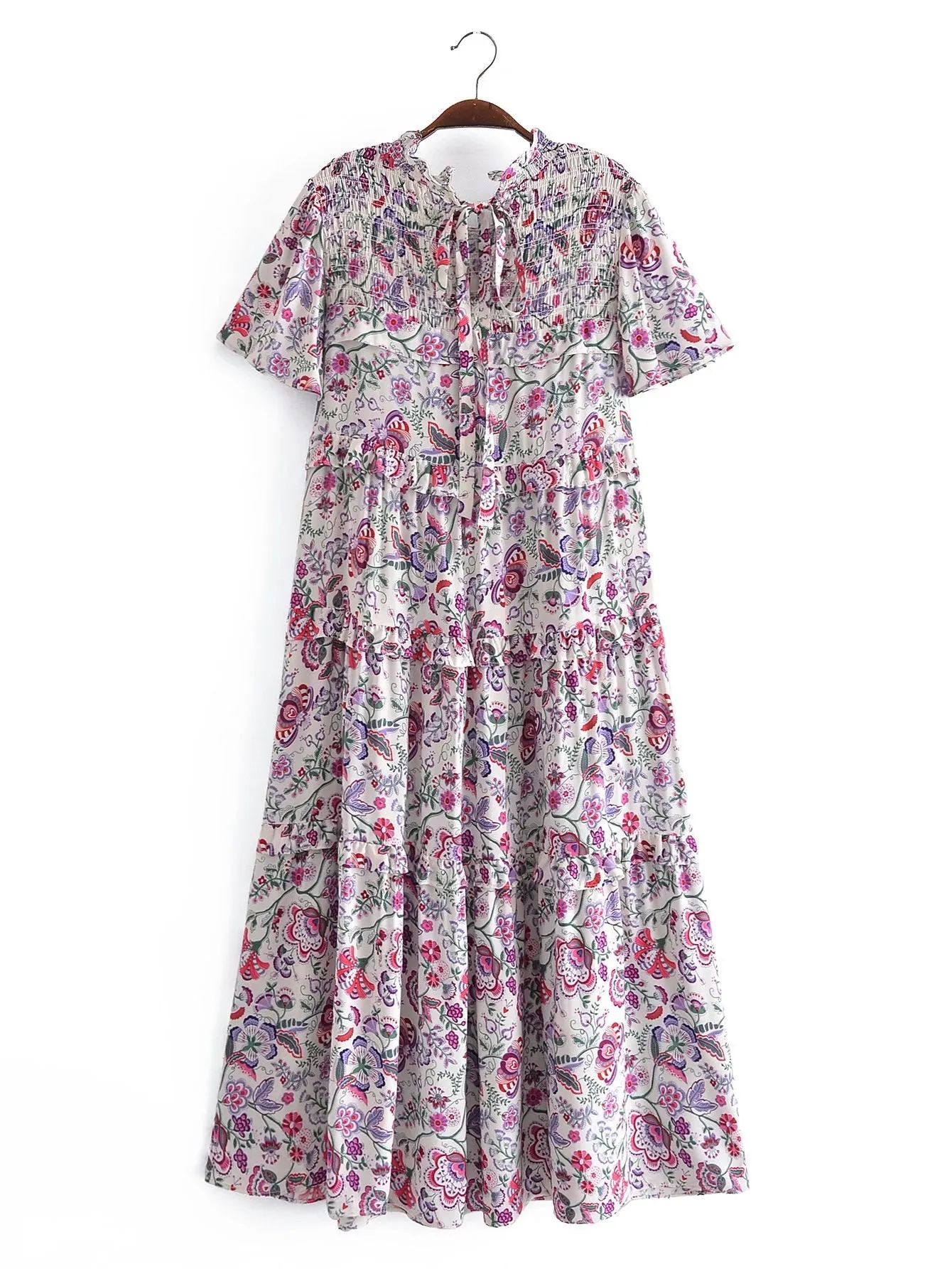 Boho Midi Dress, Smock Sundress, Bartley