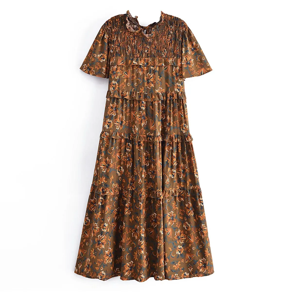 Boho Midi Dress, Smock Sundress, Bartley