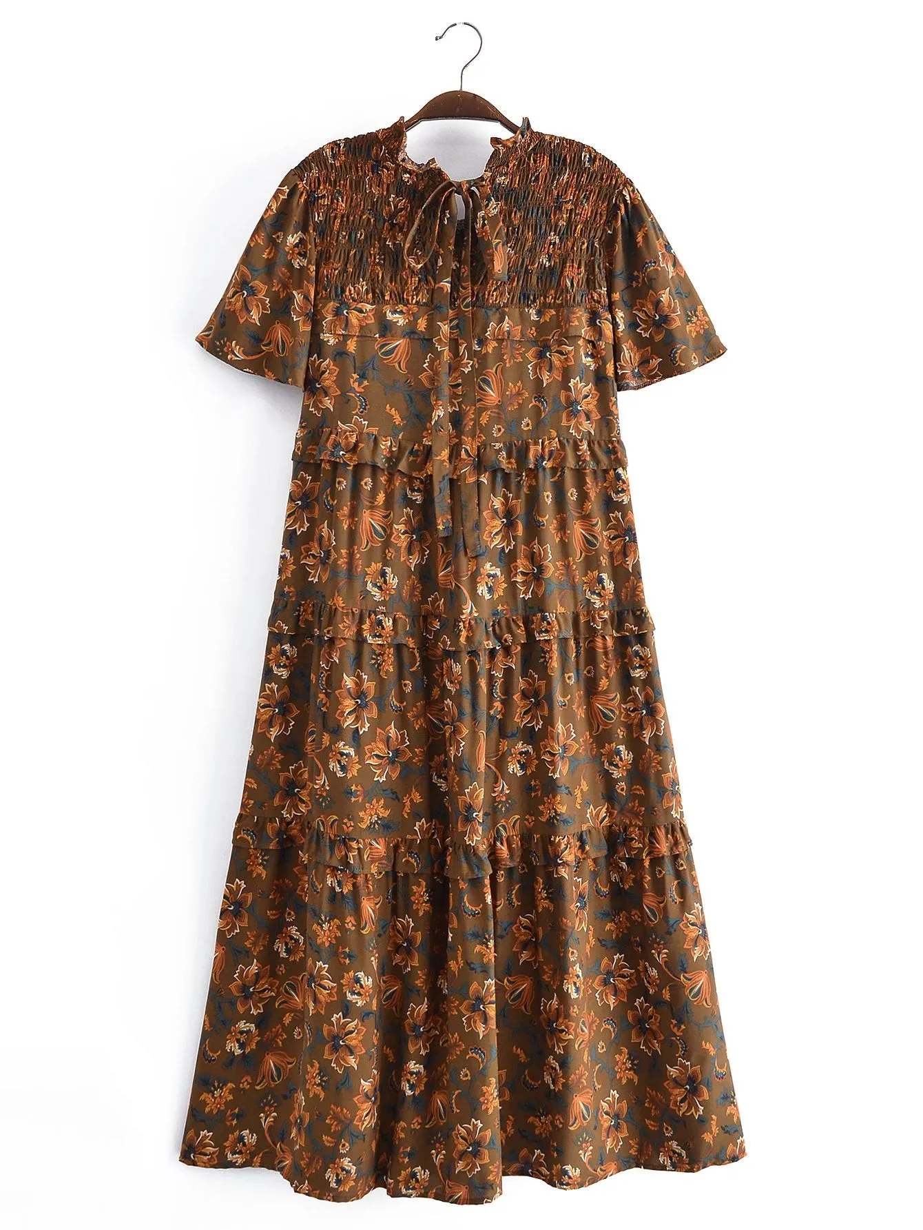 Boho Midi Dress, Smock Sundress, Bartley