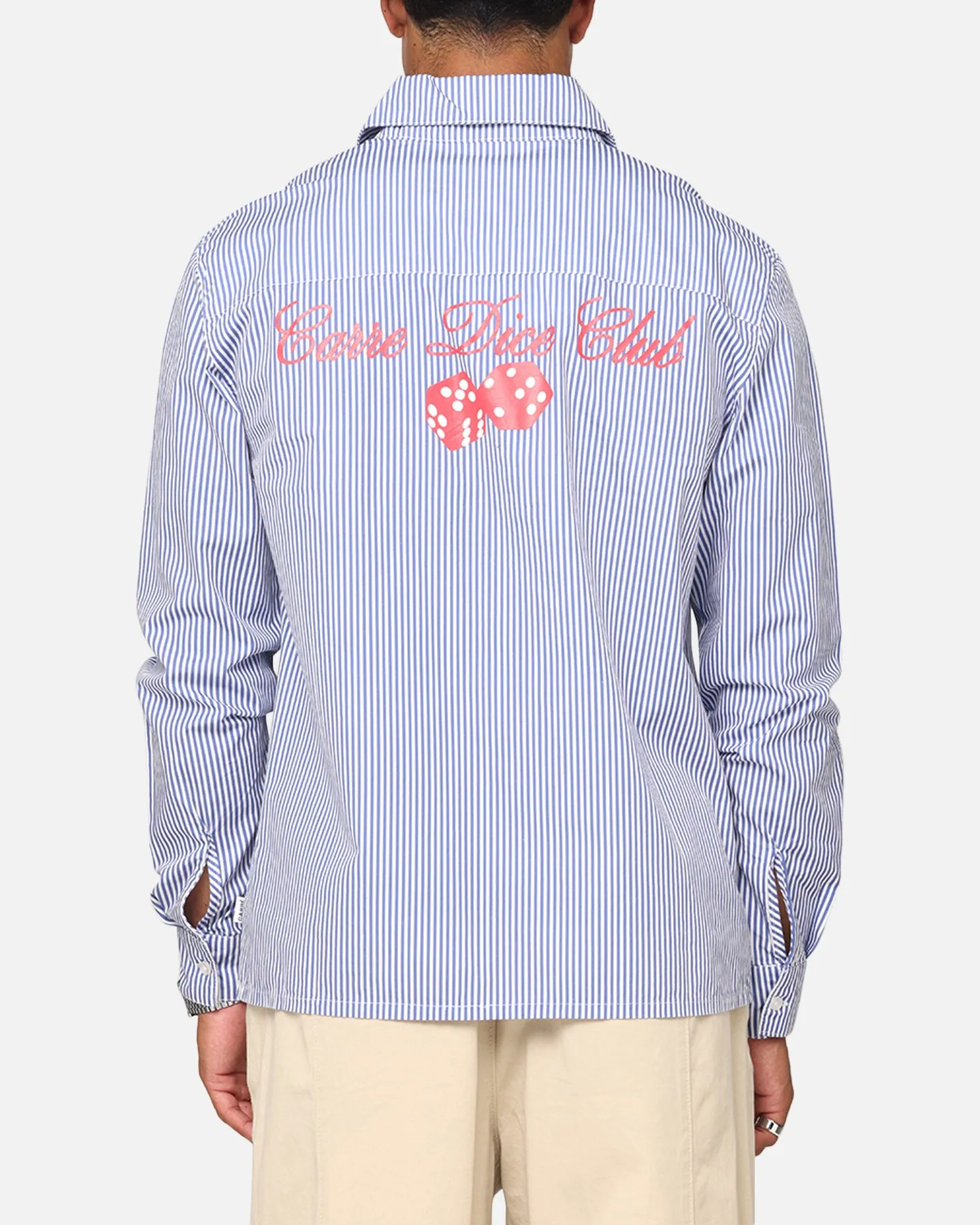 Carre Dice Club Long Sleeve Button Up Shirt Pinstripe