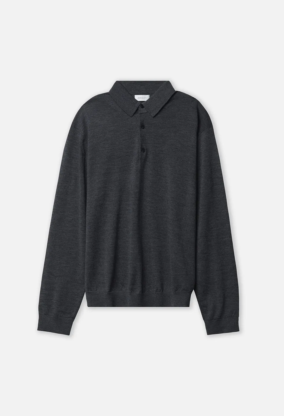 Cashmere Wool Blend Polo / Charcoal