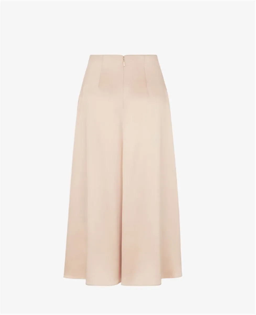 CHAMPAGNE-COLOURED SILK SKIRT