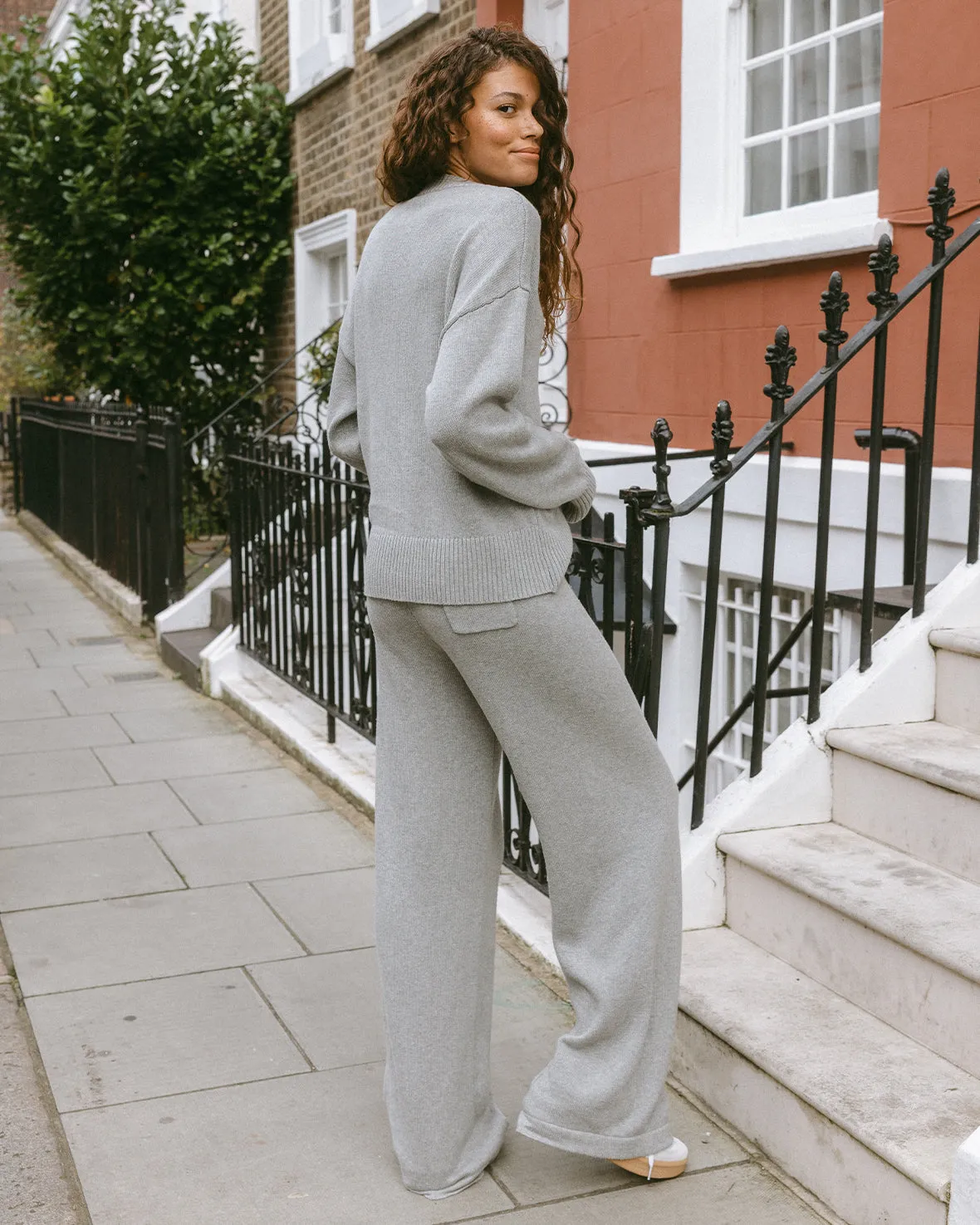 Cotton Cashmere Blend Knitted Sweatshirt
