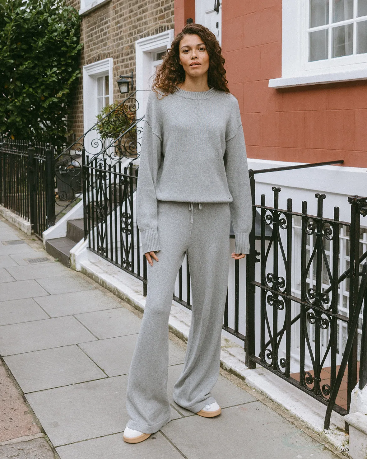 Cotton Cashmere Blend Knitted Sweatshirt