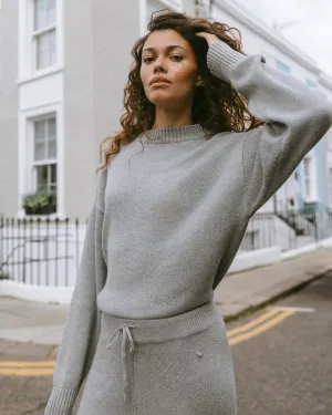 Cotton Cashmere Blend Knitted Sweatshirt