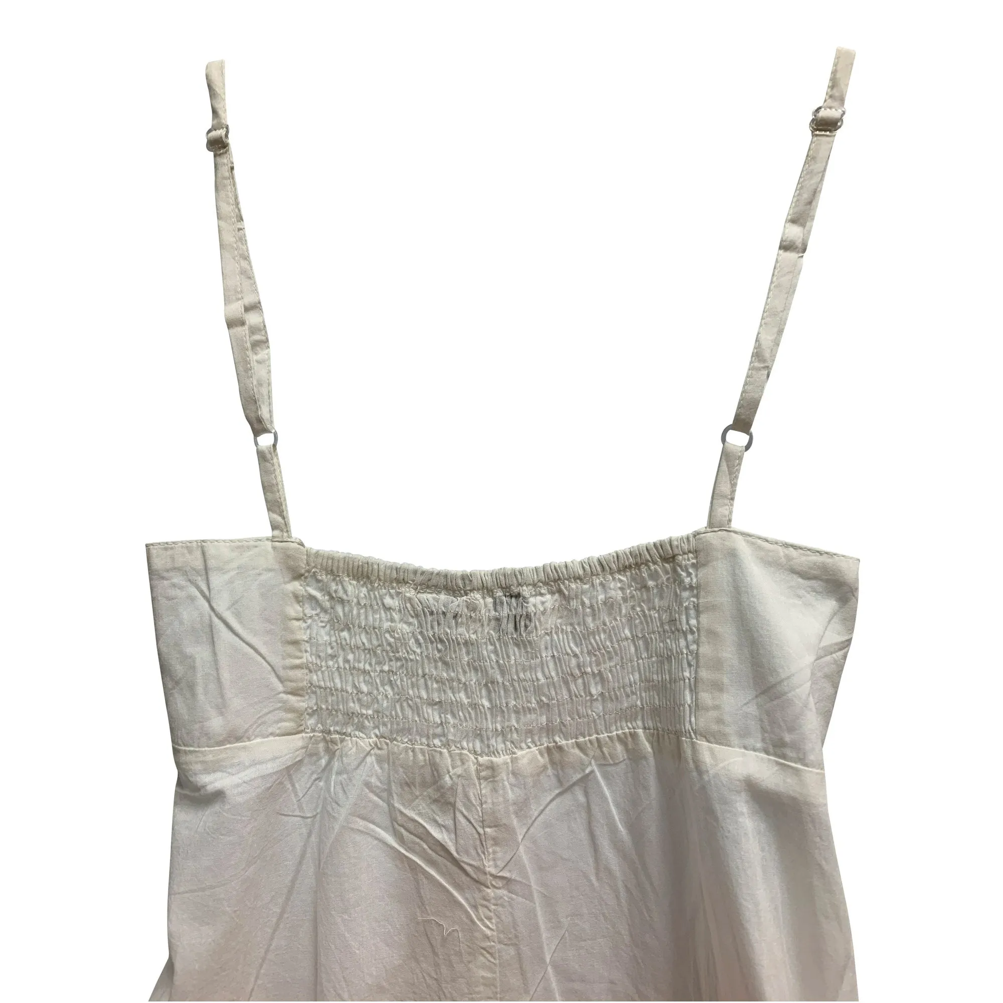 Cotton Spaghetti Strap White Ombre Tie Dye Summer Sundress