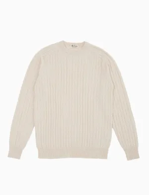 Cream Cable Knit Cashmere Jumper
