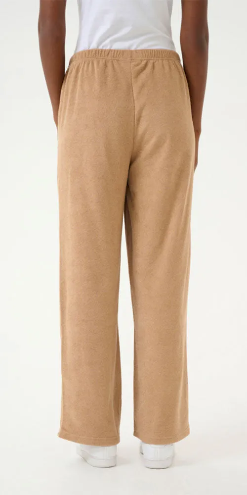 Cream Terry Fleece Pants