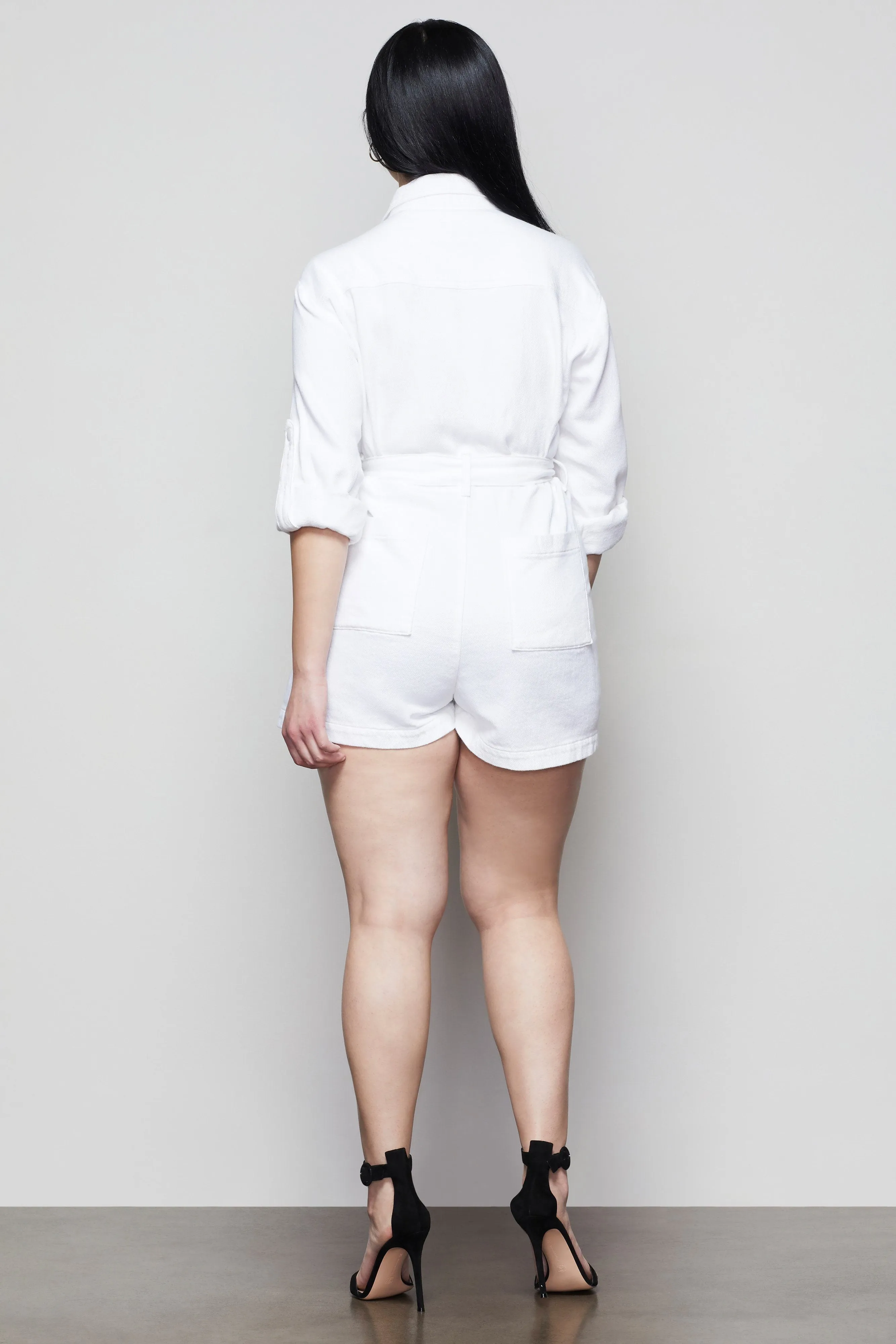 CUFFED PLAYSUIT | WHITE001