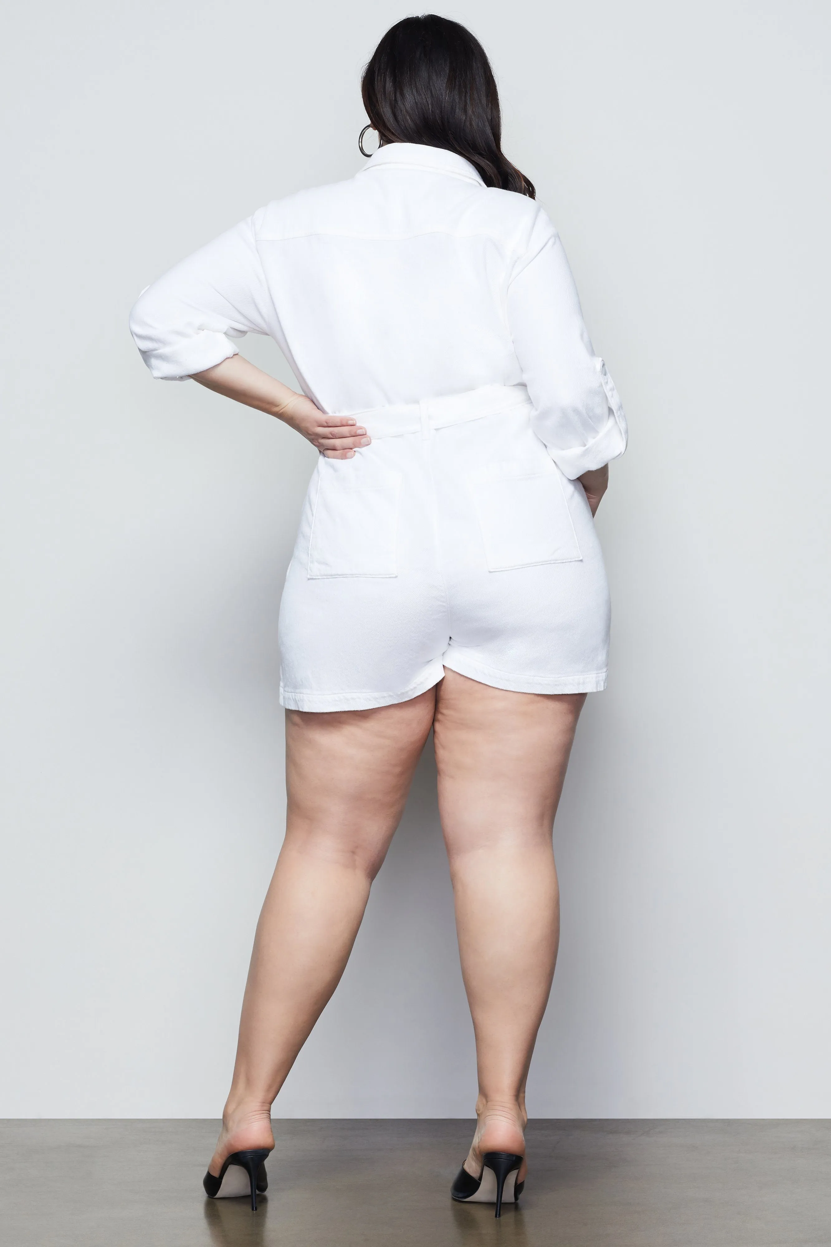 CUFFED PLAYSUIT | WHITE001