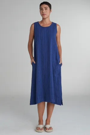 Cut Loose Pinstripe Linen Easy Tank Dress Spring 2025- Special Order