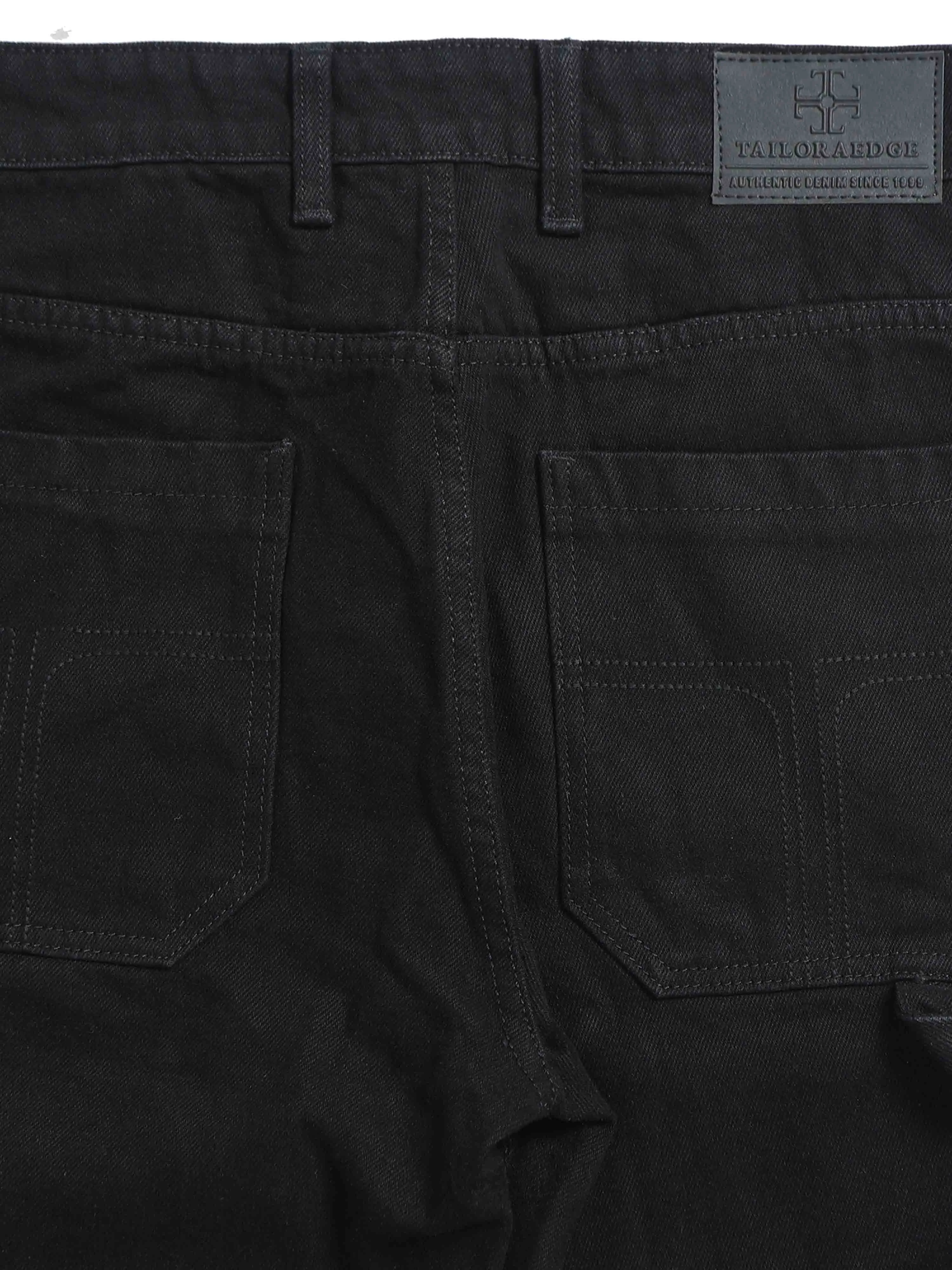 Duca Relaxed Pleated Black Denim