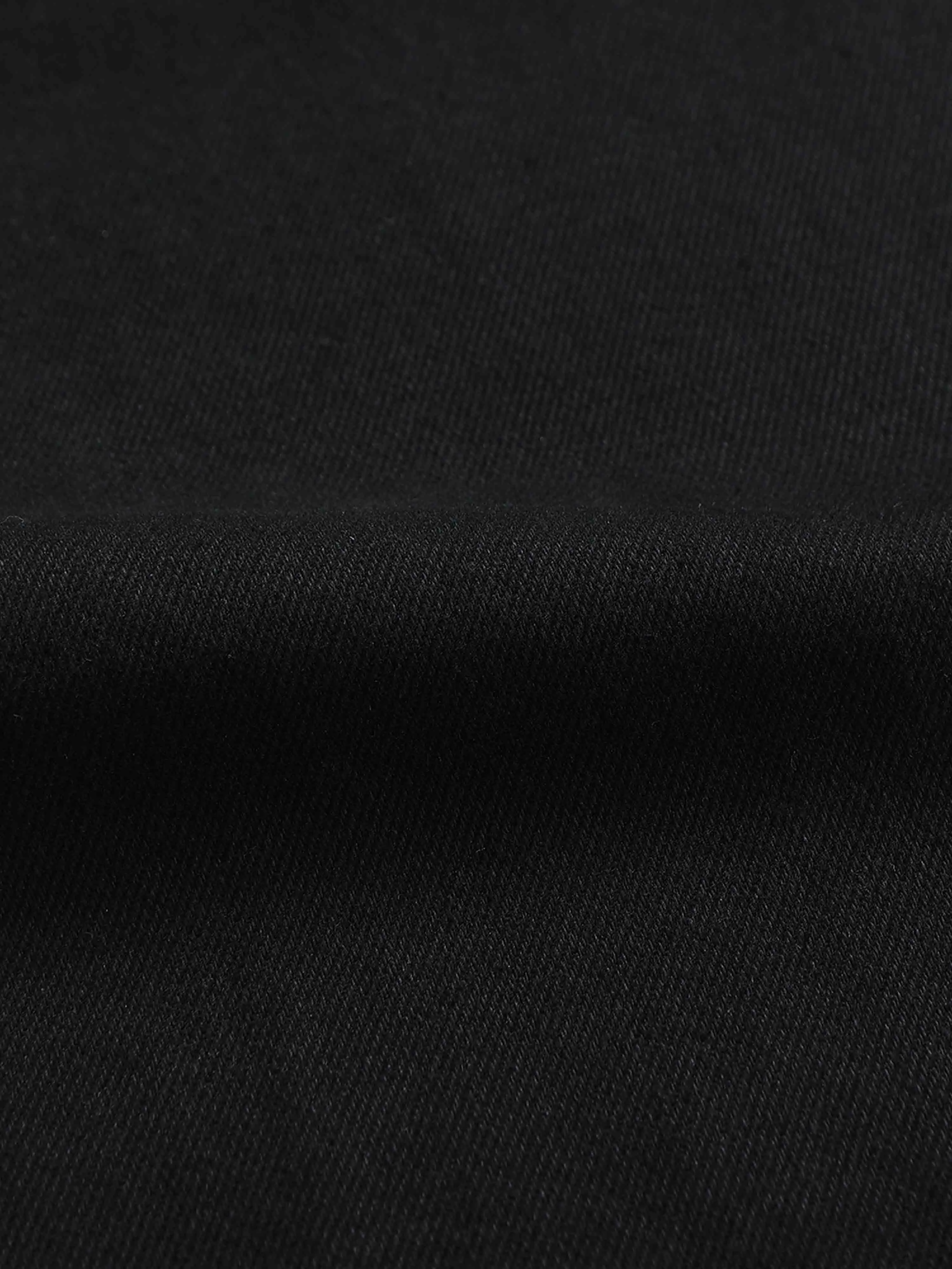 Duca Relaxed Pleated Black Denim