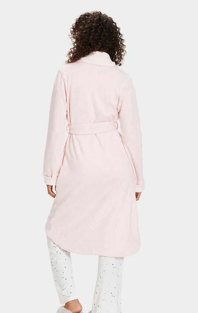 DUFFIELD II Double Knit Fleece Robe in Seashell Pink Heather