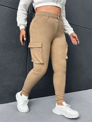 Flap Side Pocket Cargo Jeans