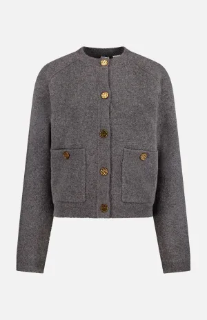 Hammered Button Cardigan