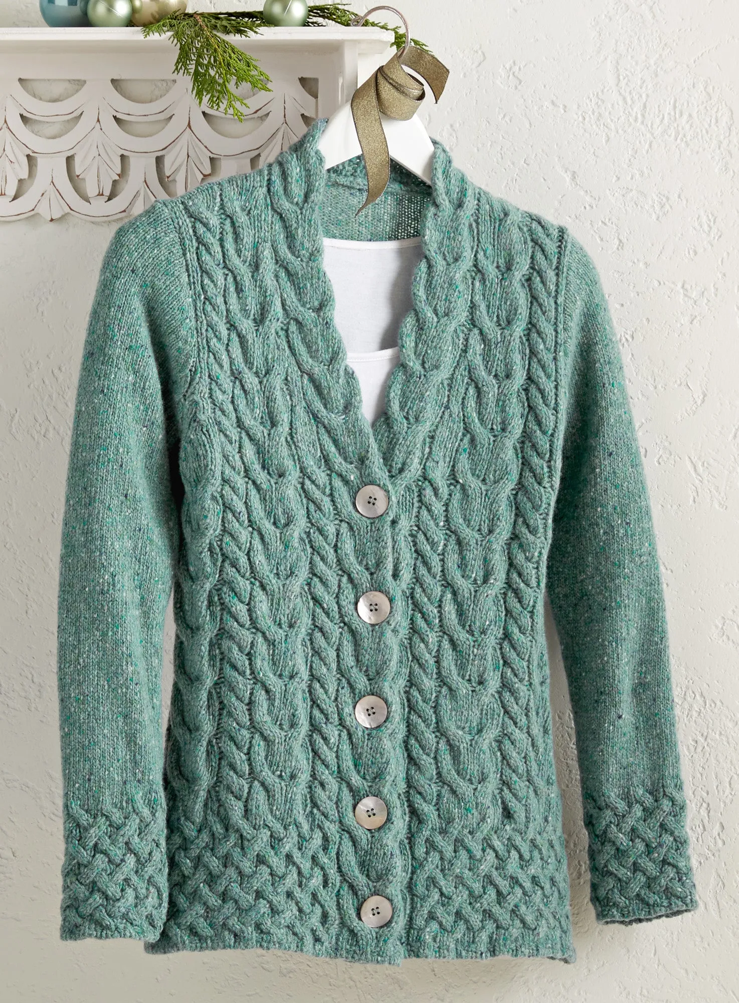 Irish Wishbone Cable Cardigan FINAL SALE (No Returns)