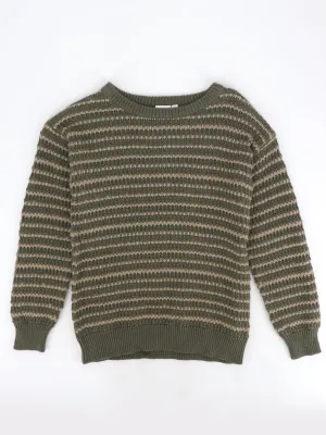 Kids Boy's Striped Sweater,Olive