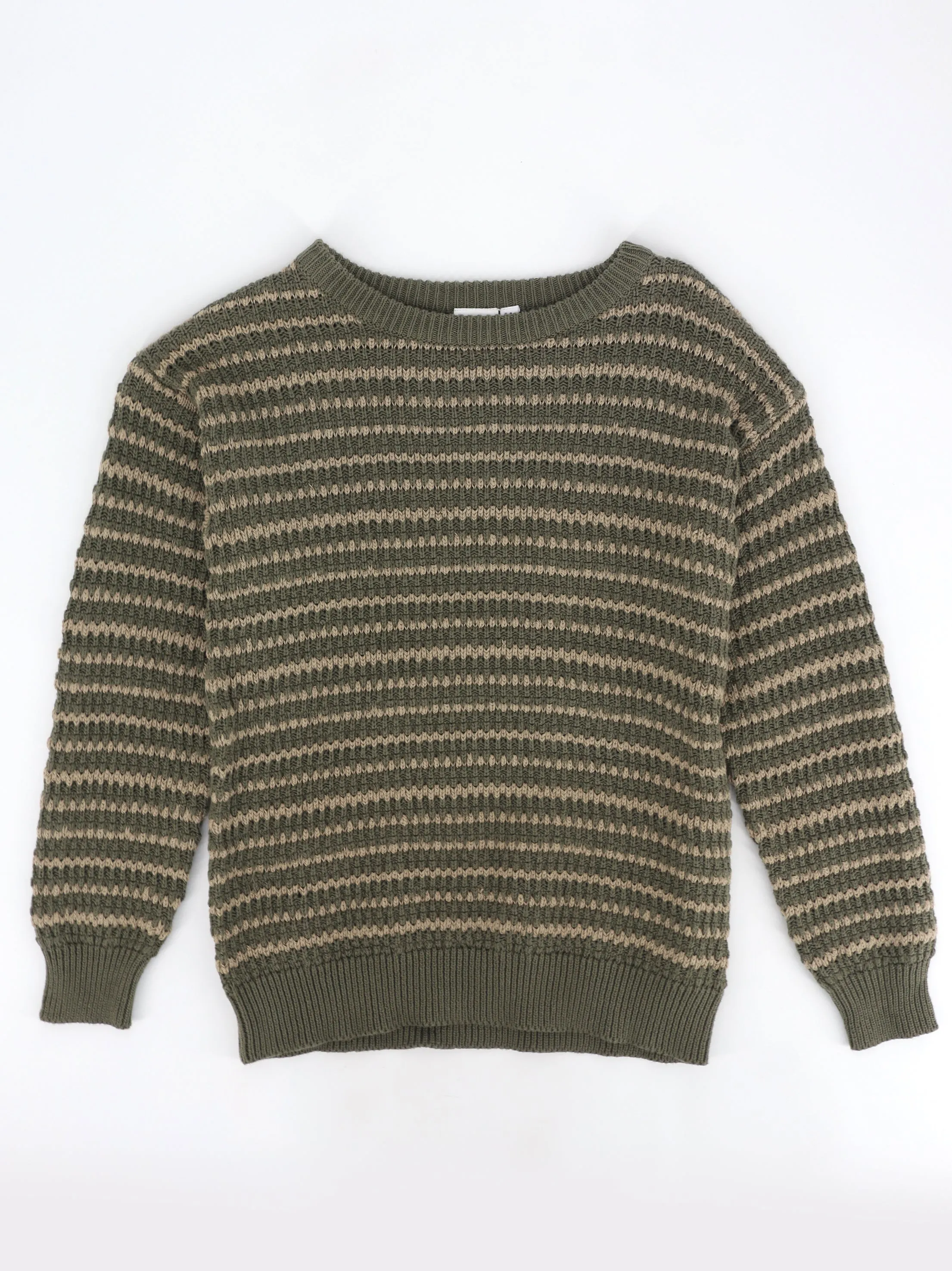 Kids Boy's Striped Sweater,Olive