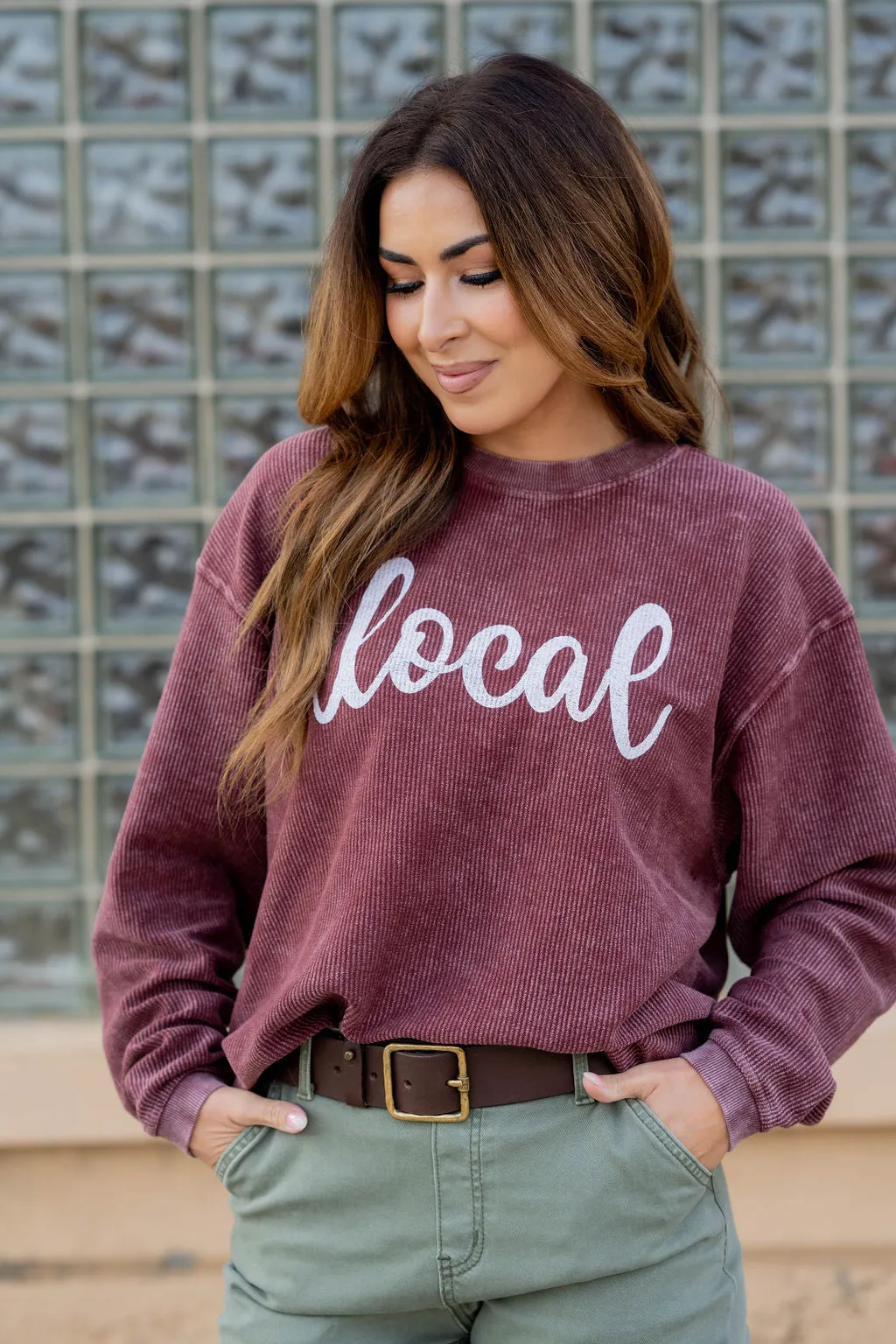 Local Ribbed Graphic Crewneck