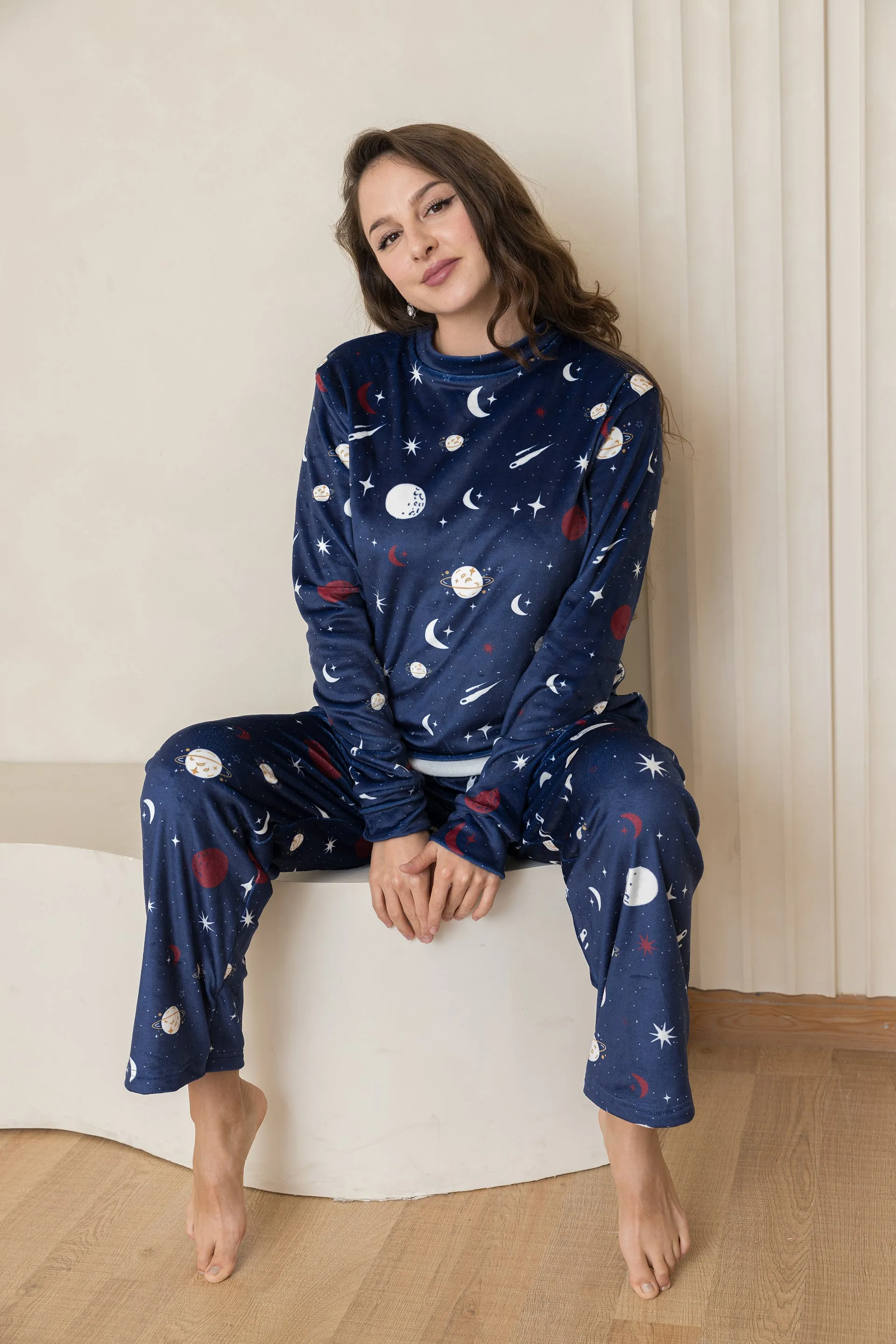Lunar Pajama Set - Navy Blue