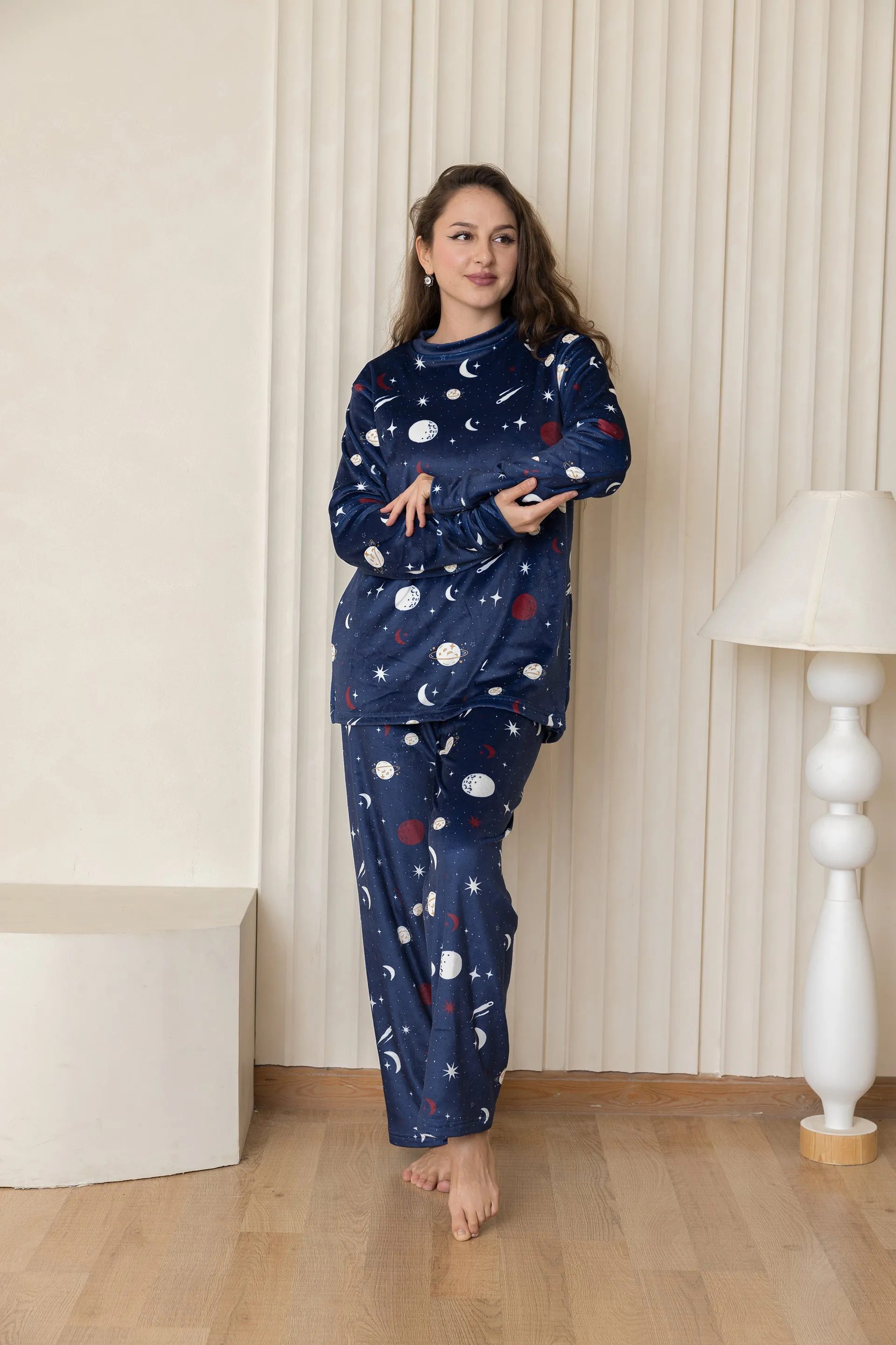 Lunar Pajama Set - Navy Blue