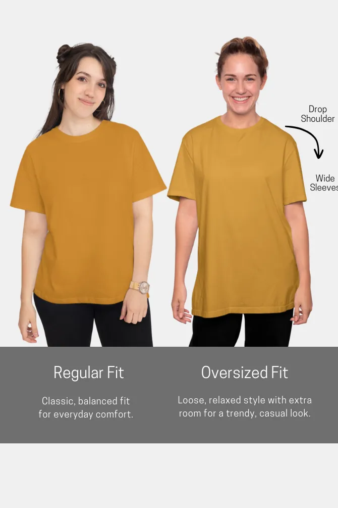 Mustard Yellow Oversized T-shirt for women