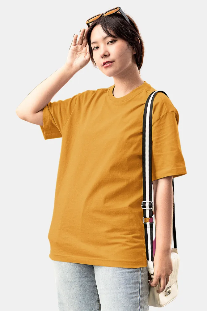 Mustard Yellow Oversized T-shirt for women