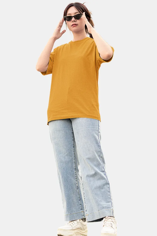 Mustard Yellow Oversized T-shirt for women