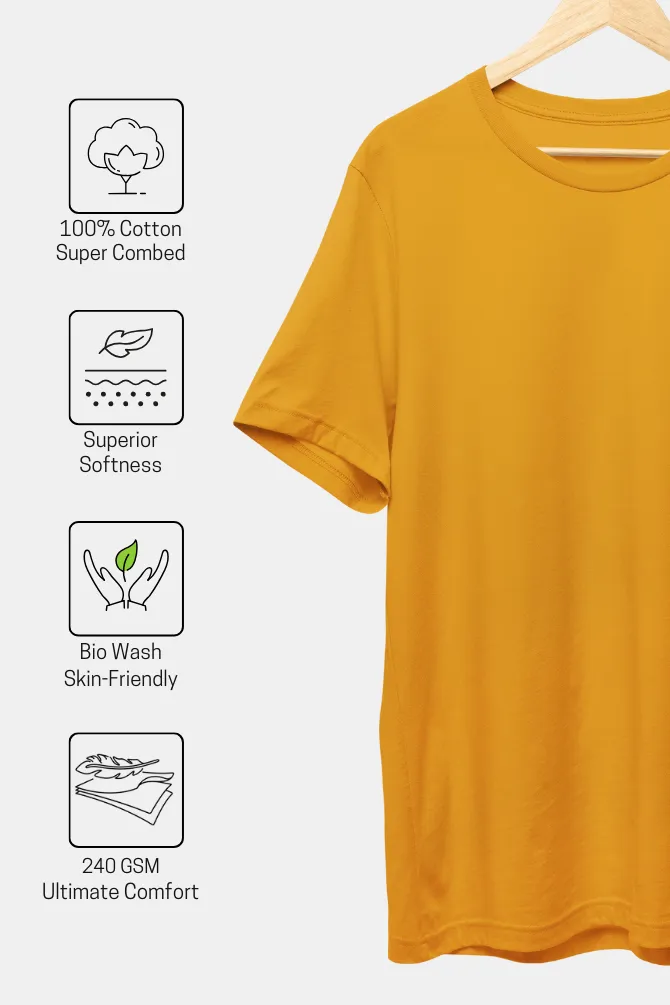 Mustard Yellow Oversized T-shirt for women
