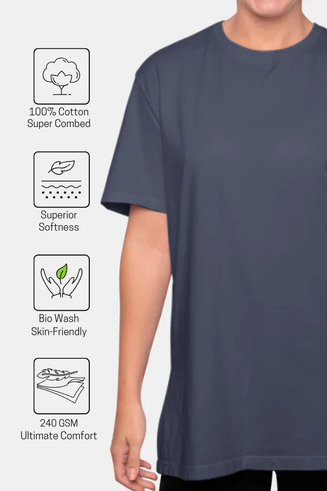 Navy Blue Oversized T-shirt for women