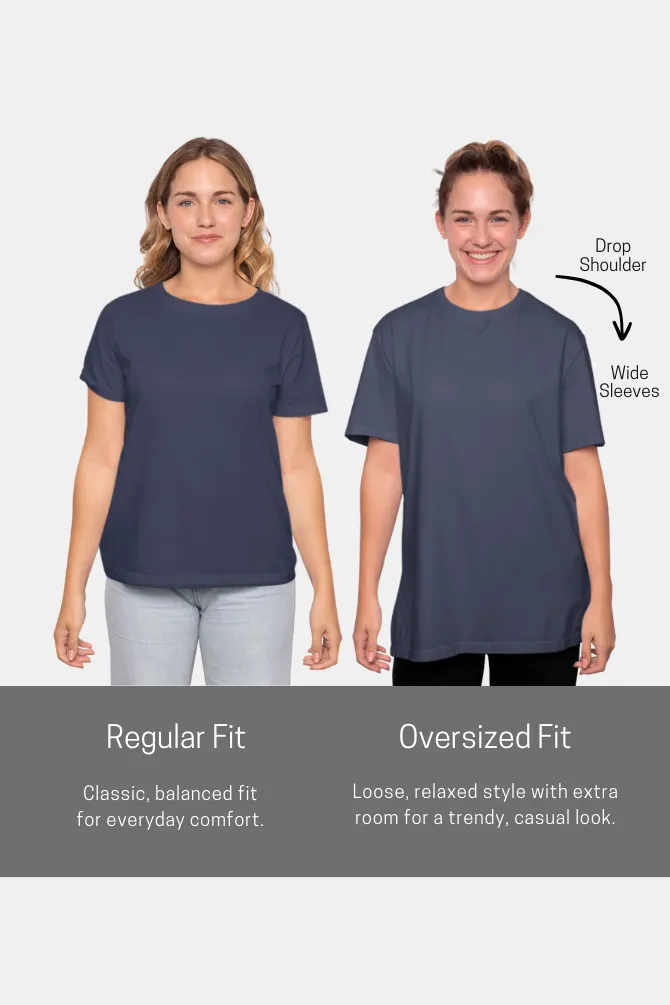 Navy Blue Oversized T-shirt for women