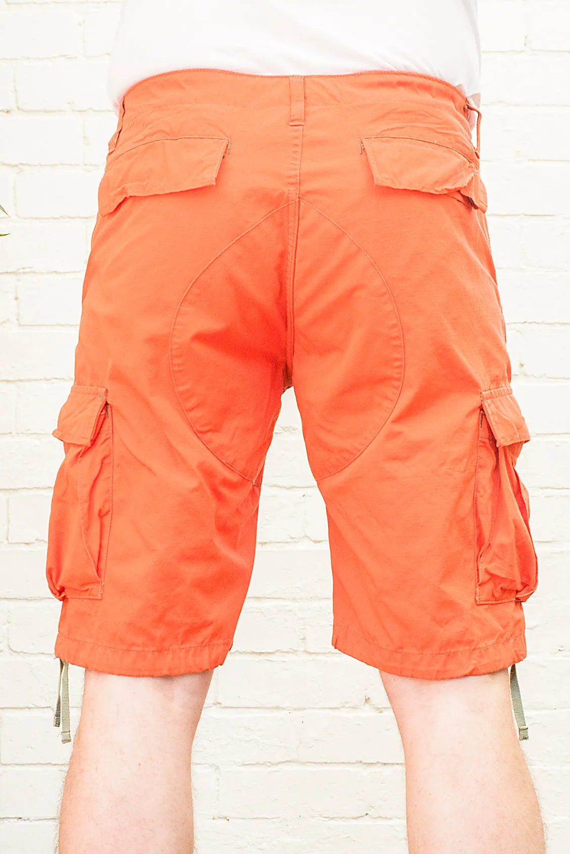 Orange Shorter Length Molecule 55002 Lightweight Cargo Shorts