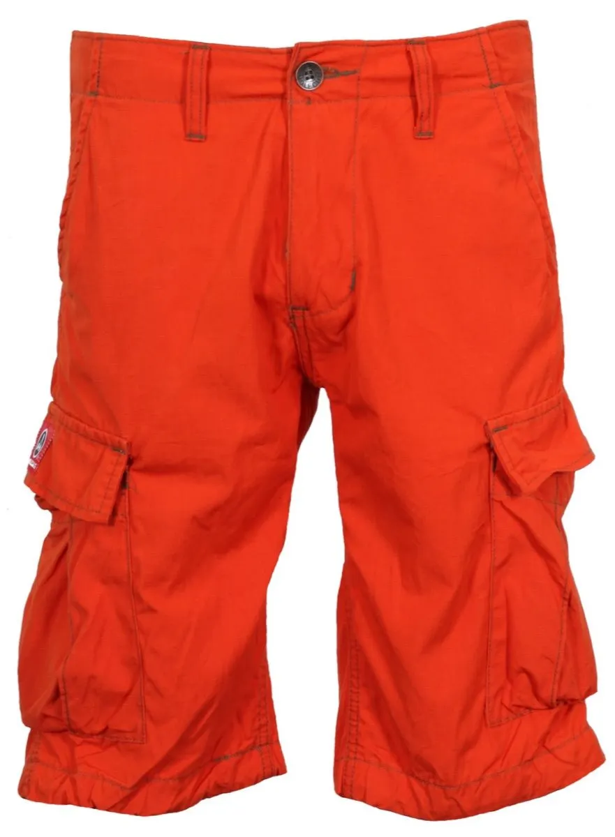 Orange Shorter Length Molecule 55002 Lightweight Cargo Shorts