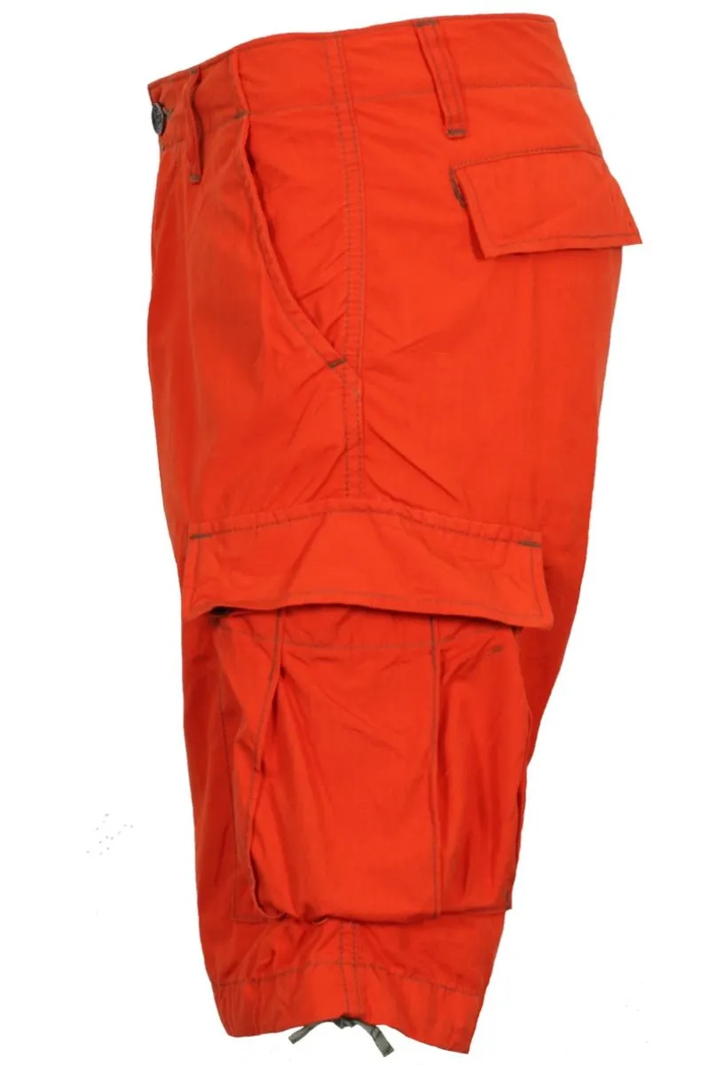 Orange Shorter Length Molecule 55002 Lightweight Cargo Shorts