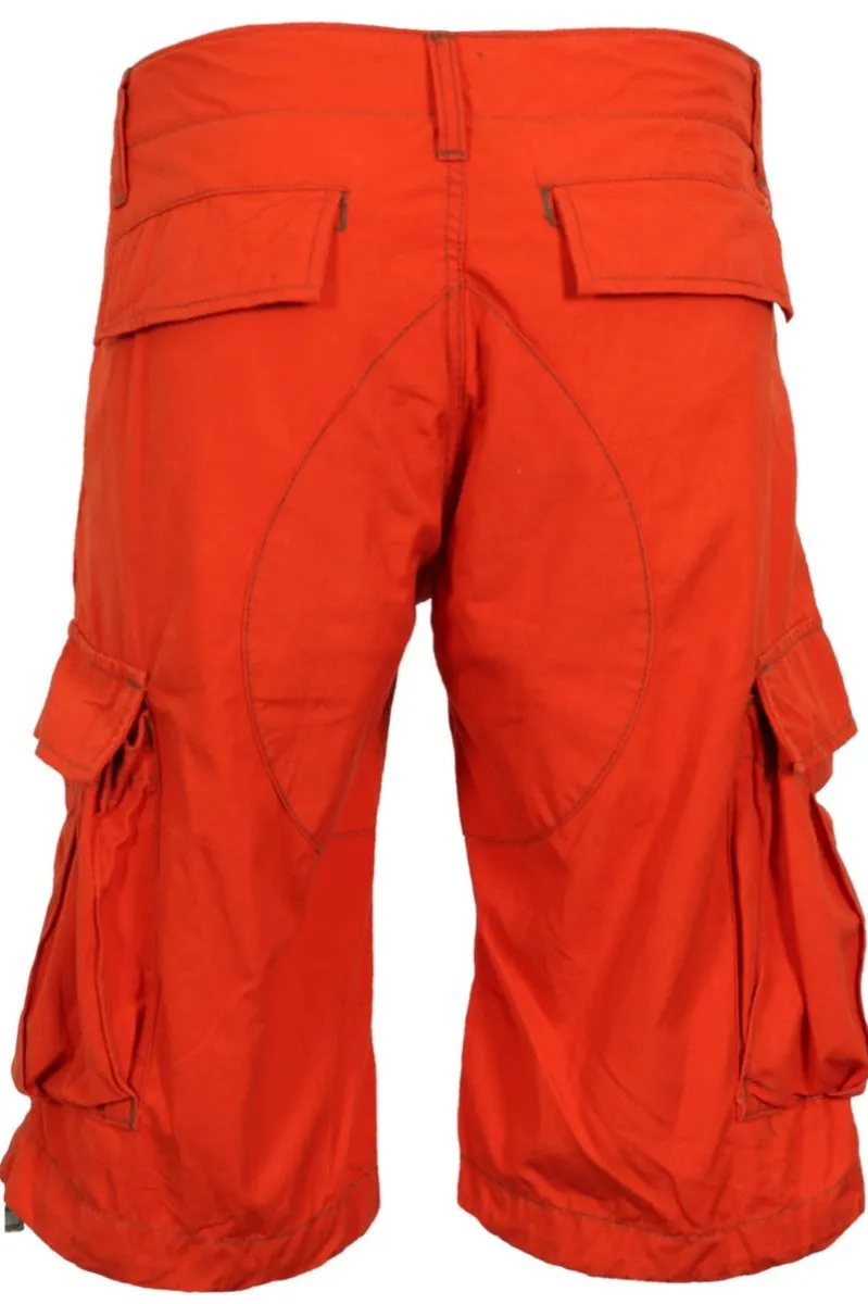 Orange Shorter Length Molecule 55002 Lightweight Cargo Shorts