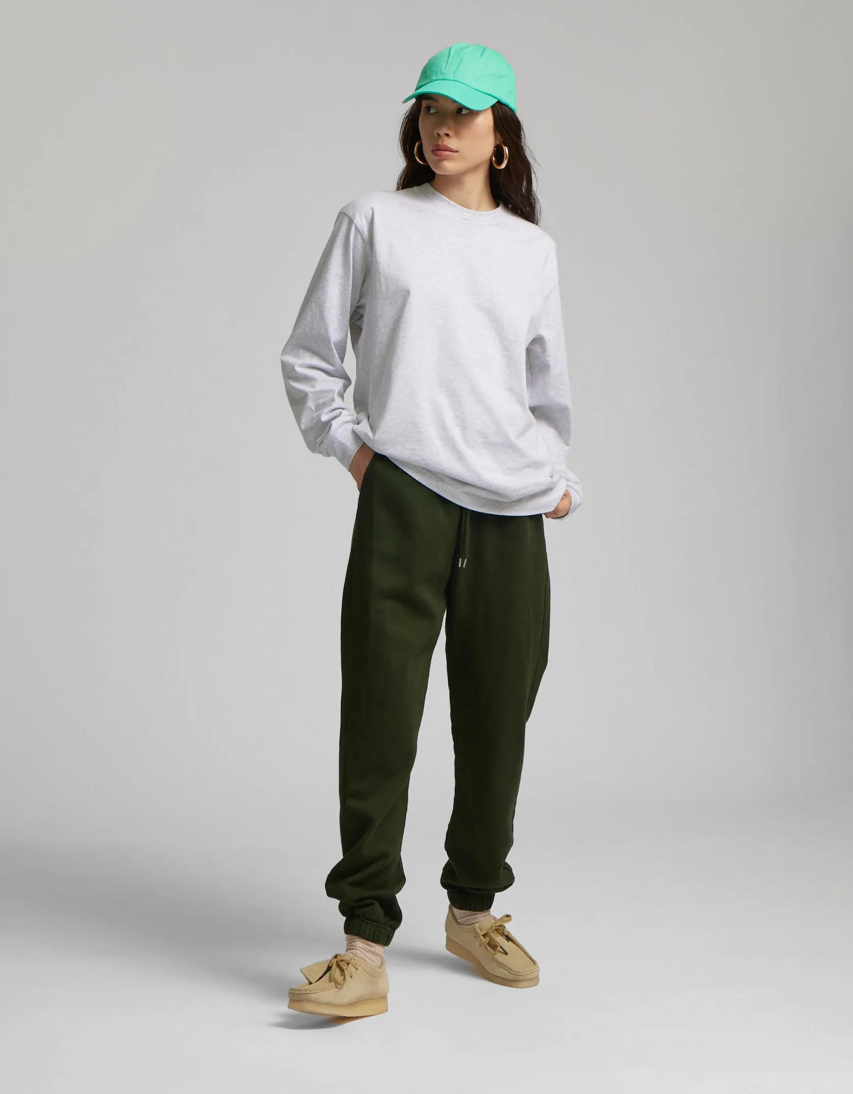 Oversized Organic LS T-shirt - Faded Pink