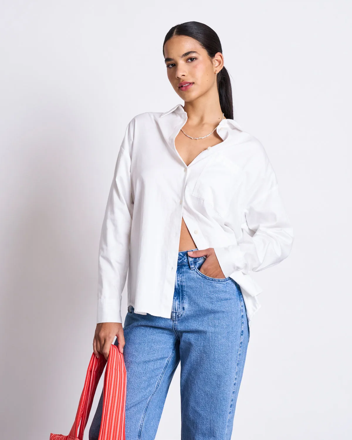 OVERSIZED SHIRT MAMRO WHITE