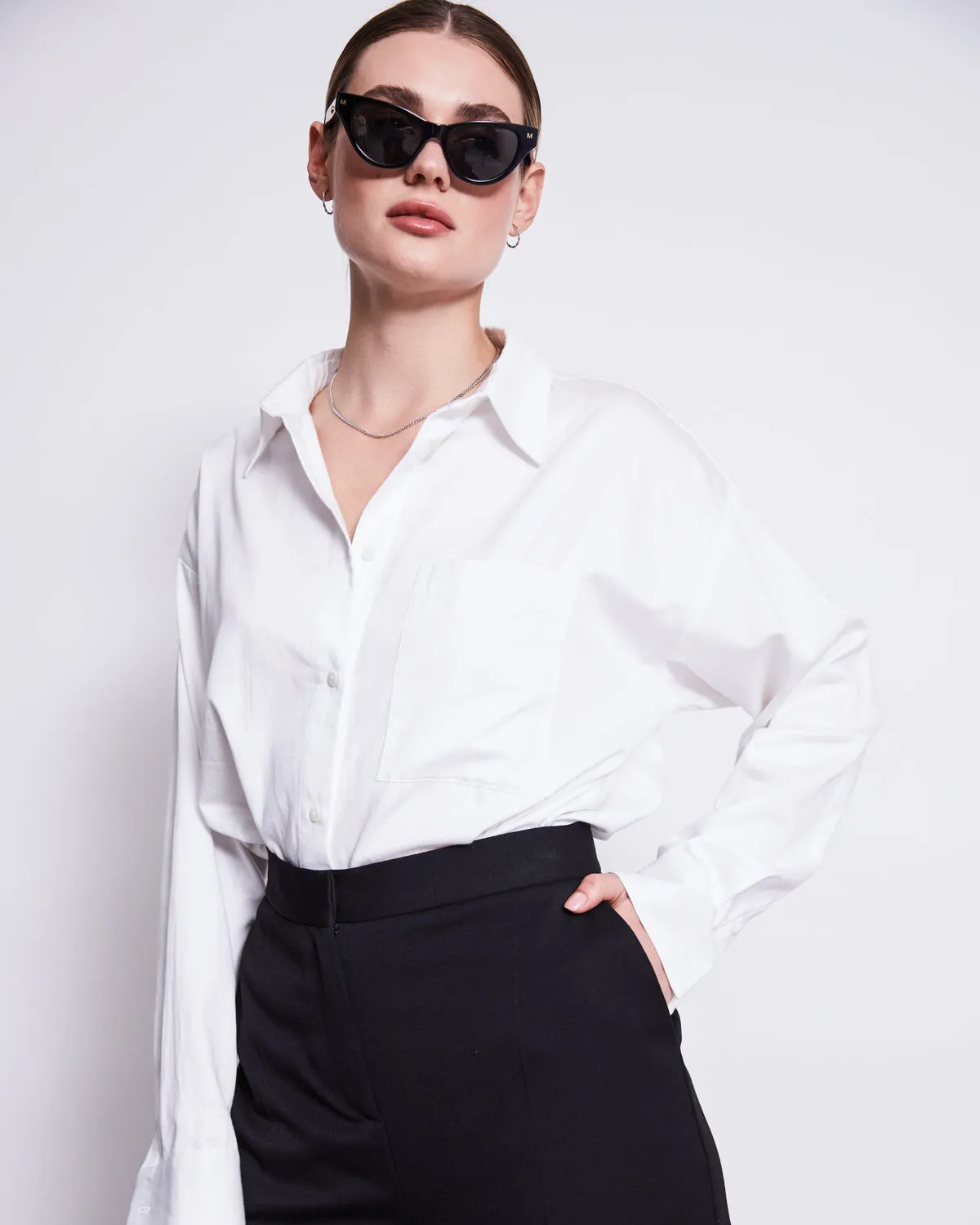 OVERSIZED SHIRT MAMRO WHITE