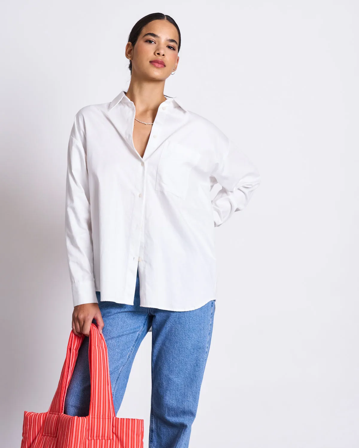 OVERSIZED SHIRT MAMRO WHITE